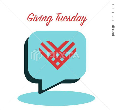 Happy Giving Tyesday. Trendy abstract art templates with hand, logo, dots. Set of flat backgrounds for social media, stories, banners, invitation card, poster, greeting card, header for website	 106010784