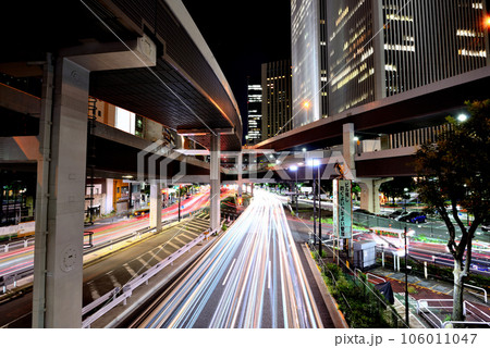 六本木 谷町ジャンクションの夜景 六本木 谷町ジャンクションの夜景 106011047