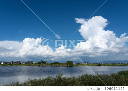 伊庭内湖の夏の情景 106011195