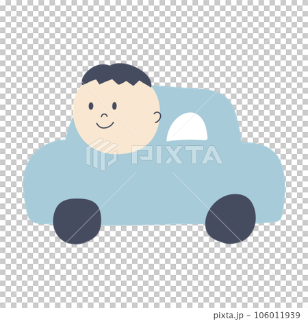 一個男人享受開車的插圖 一個男人享受開車的插圖 106011939