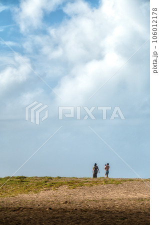 茨城県鉾田市　はまなすの精と夏空 106012178