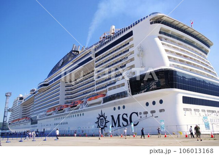 大型クルーズ客船が寄港 MSCベリッシマ 大型クルーズ客船が寄港 MSCベリッシマ 106013168