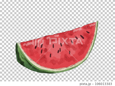 切開的西瓜插圖（水彩風格） 106013383