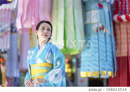 仙台七夕2023　浴衣姿の女性 106013514