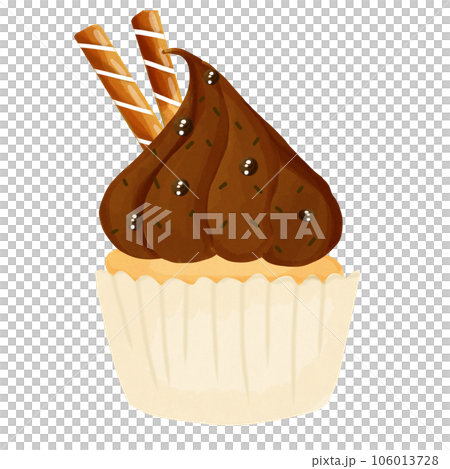 Cute and sweet, colorful cupcakes wetercolor hand draw Cute and sweet, colorful cupcakes wetercolor hand draw 106013728
