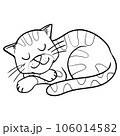 Cute Cartoon Style Cat for Kids Coloring Book on iSolated White Background, Simple Style outline for Kids to coloring 106014582