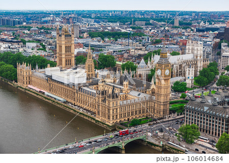 ロンドン　ウェストミンスター宮殿　全景 106014684