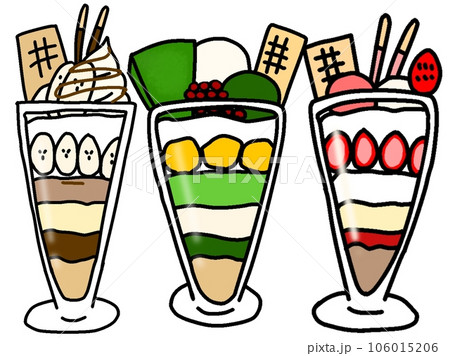 パフェ3種類 パフェ3種類 106015206