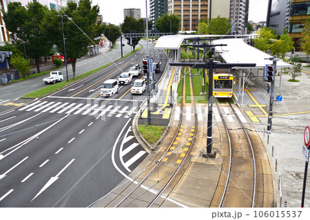 曇り空の熊本駅白川口(東口)の風景(2022年) 曇り空の熊本駅白川口(東口)の風景(2022年) 106015537