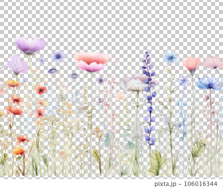 Watercolor flower pattern isolated Watercolor flower pattern isolated 106016344