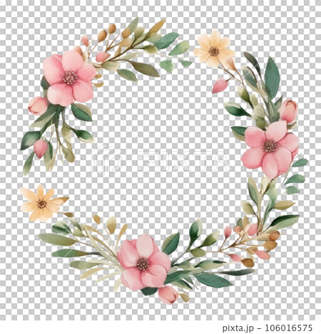 Watercolor floral frame 106016575
