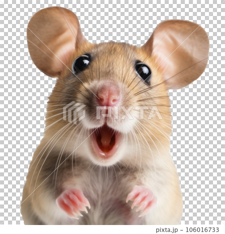 Surprised Mouse with Huge Eyes. Surprised Mouse with Huge Eyes. 106016733