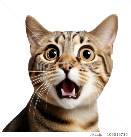 Surprised cat with Huge Eyes. 106016736