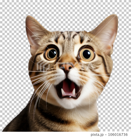 Surprised cat with Huge Eyes. 106016736