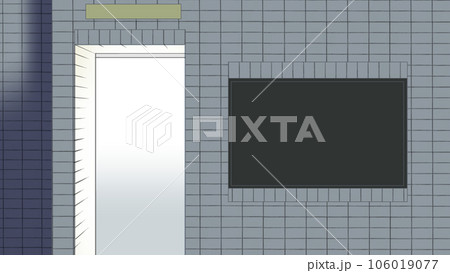 夜のマンション入り口 106019077