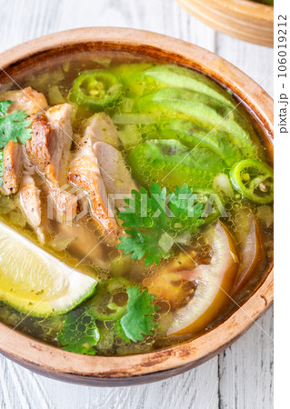 Green chili with chicken 106019212