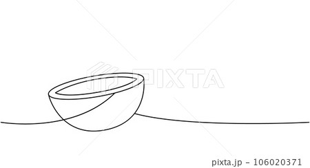 Bowl of soy one line continuous drawing. Japanese cuisine, traditional food continuous one line illustration. Vector minimalist linear illustration. Bowl of soy one line continuous drawing. Japanese cuisine, traditional food continuous one line illustration. Vector minimalist linear illustration. 106020371