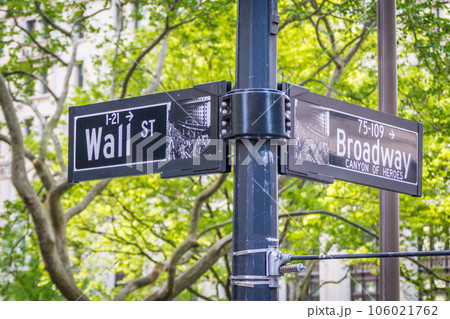 Broadway street sign in New York City USA 106021762