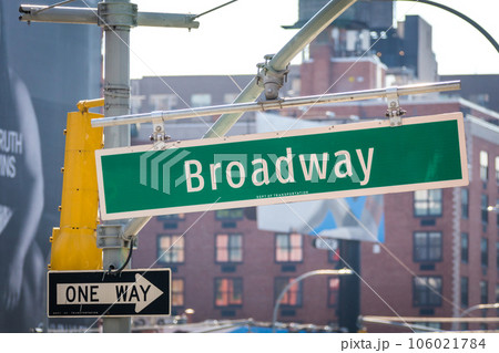 Broadway street sign in New York City USA 106021784