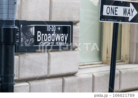 Broadway street sign in New York City USA 106021789