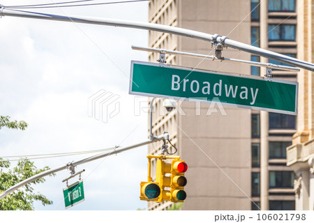 Broadway street sign in New York City USA Broadway street sign in New York City USA 106021798