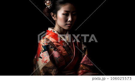 着物を着た日本人女性・舞妓・芸者・花魁(Generative AI) 着物を着た日本人女性・舞妓・芸者・花魁(Generative AI) 106025573