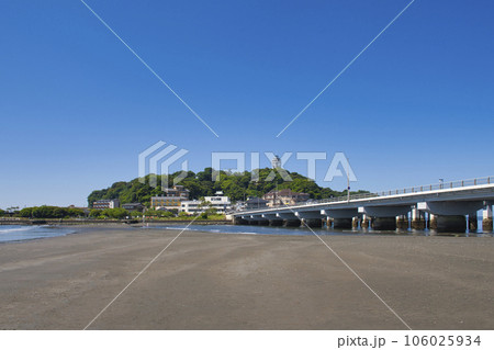 【藤沢市】江の島に続く海の道 【藤沢市】江の島に続く海の道 106025934