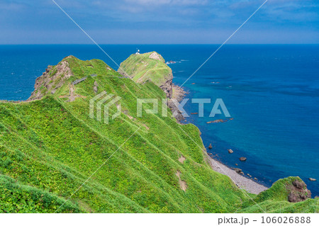 （北海道）神威岬　岬へ続く道 106026888