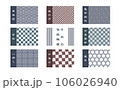 日本の伝統文様のシームレスパターンセット 106026940