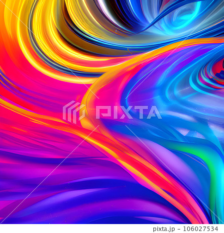 Futuristic abstract image background, colourful cloud smoke random line design 106027534