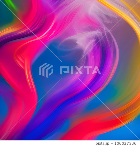 Futuristic abstract image background, colourful cloud smoke random line design 106027536