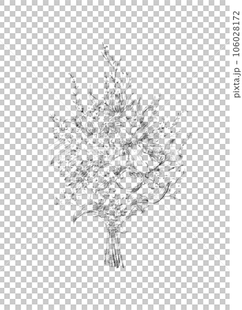 線描畫的花束 線描畫的花束 106028172