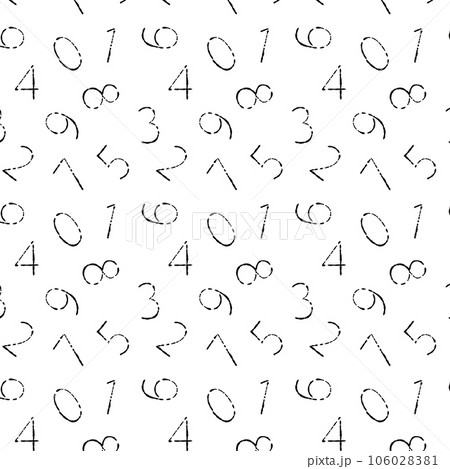 数字を散りばめたシンプルなモノクロの壁紙、背景 数字を散りばめたシンプルなモノクロの壁紙、背景 106028381