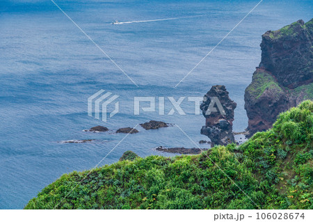 （北海道）夏の神威岬 ・海岸線 106028674