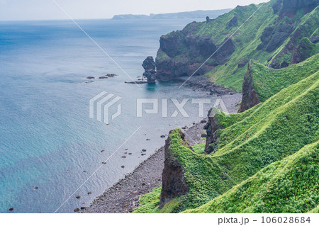 (北海道)夏の神威岬 ・海岸線 (北海道)夏の神威岬 ・海岸線 106028684