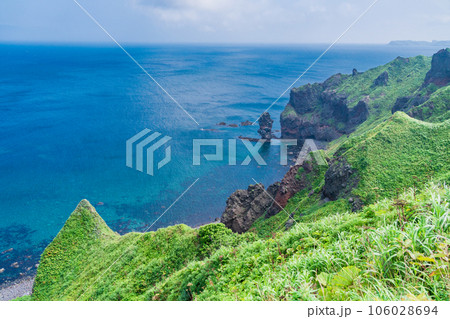 (北海道)夏の神威岬 ・海岸線 (北海道)夏の神威岬 ・海岸線 106028694
