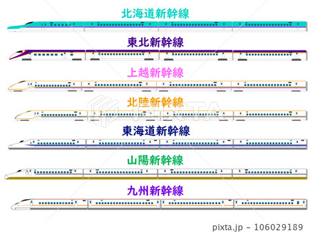 主要7路線の新幹線 主要7路線の新幹線 106029189