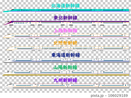 主要7路線の新幹線 主要7路線の新幹線 106029189