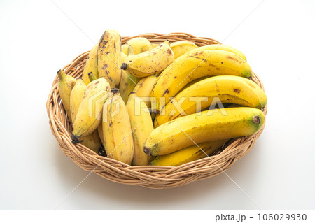 fresh yellow bananas in basket fresh yellow bananas in basket 106029930