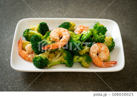 stir-fried broccoli with shrimps 106030025
