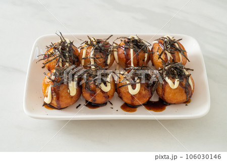 Takoyaki ball dumplings or Octopus balls Takoyaki ball dumplings or Octopus balls 106030146