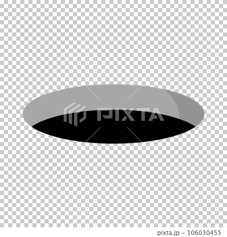 フラットデザインの穴のアイコン。落とし穴。ベクター。 106030455