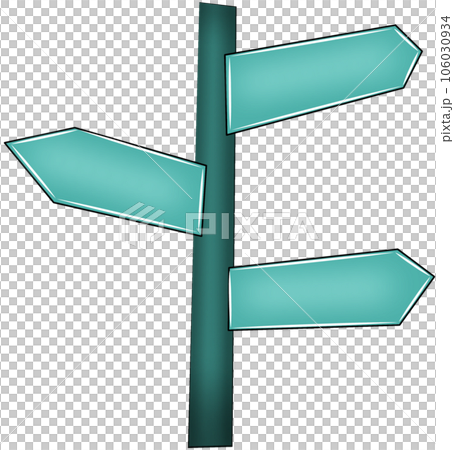 road sign isolated on white backgroundのイラスト素材 [106030934] - PIXTA