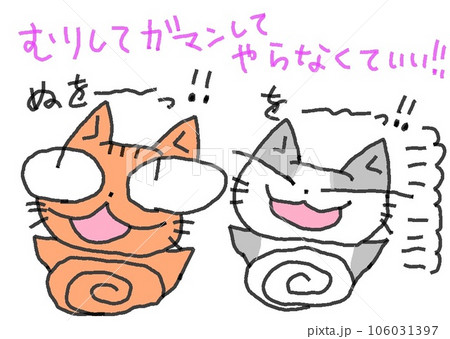 目が大きい猫のむりしてがまんしなくていい 106031397