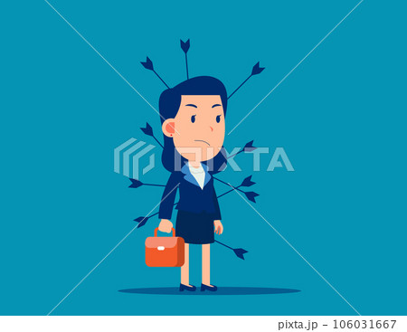 Business person with painful bows. Victim from business betrayal 106031667
