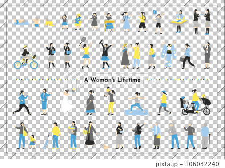 A woman's life life stage material collection A woman's life life stage material collection 106032240