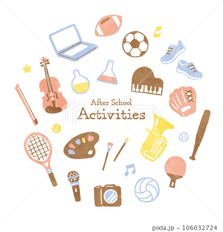 手書き　クラブ活動・習い事 106032724