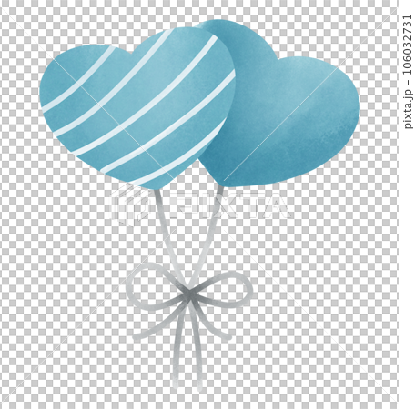 Blue heart balloon - Stock Illustration [106032731] - PIXTA