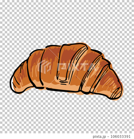 羊角麵包手繪插畫 羊角麵包手繪插畫 106033391