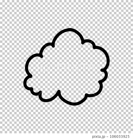 Fluffy speech bubble simple illustration bubble/cloud icon 106033925